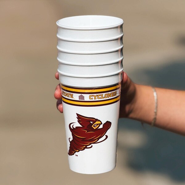 Punching Cy White Plastic Cup 22-ounce 5-Pack